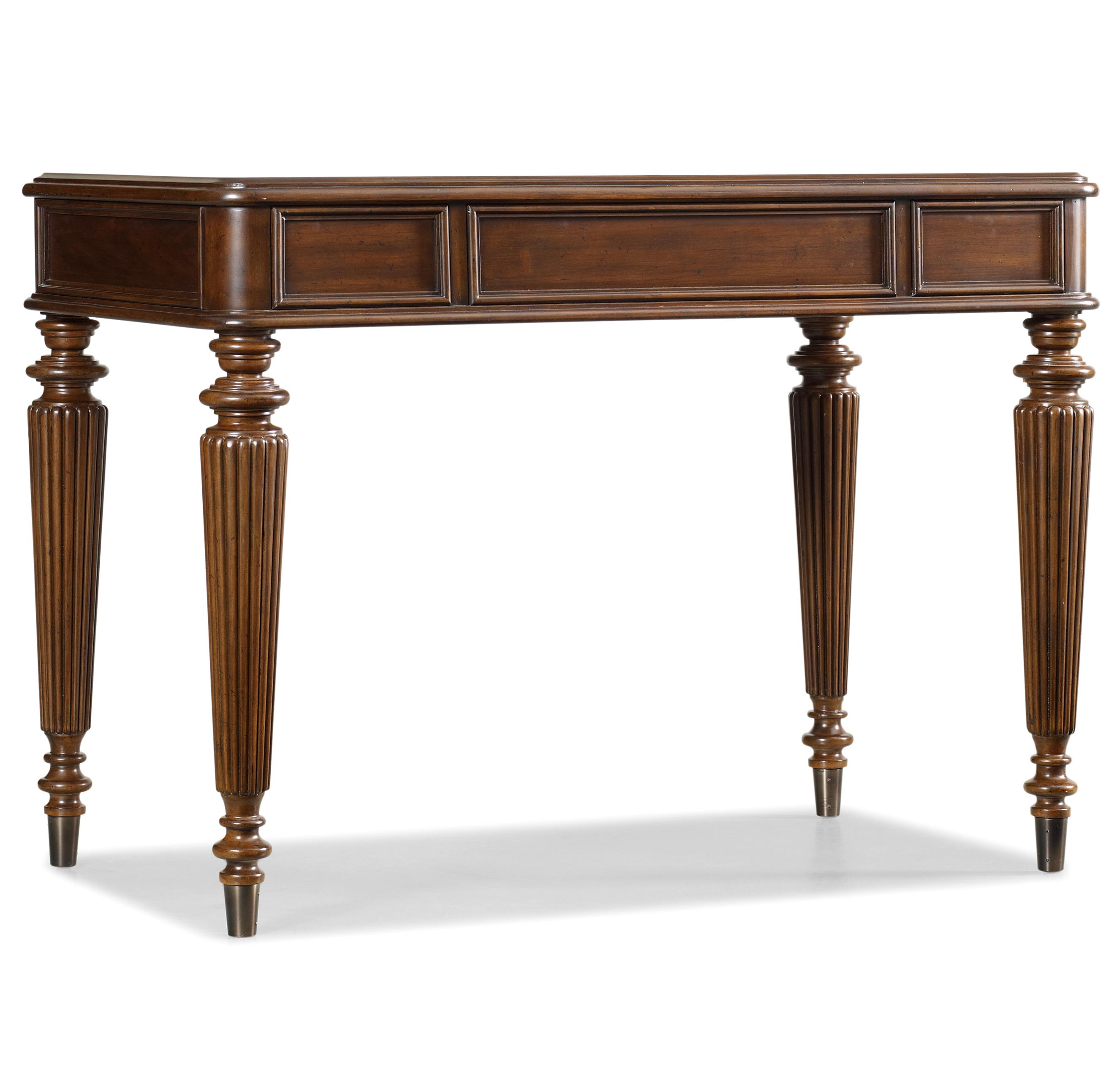 Hooker Furniture Home Office 3 Drawer Leg Desk with Fluted Detail